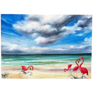 Seascape With Flamingos